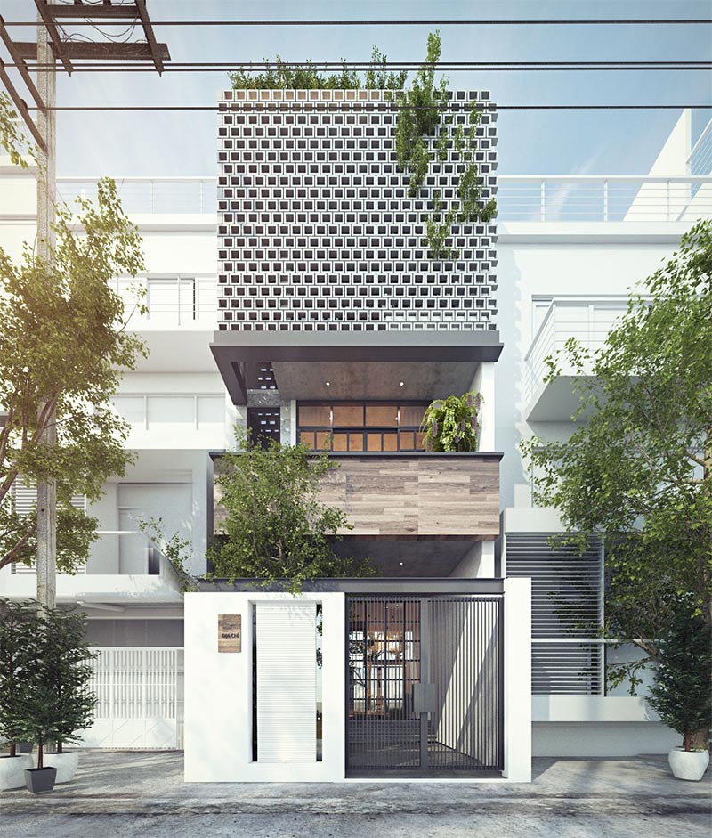 phối cảnh 3d nhà phố độc đáo